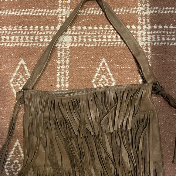 Maurizio Taiuti Fringe Italian Leather Western Hobo Shoulder Bag - Picture 4 of 10